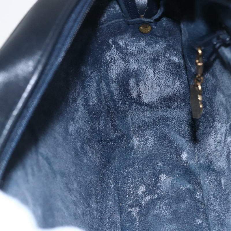 【日本直送】GUCCI Micro GG帆布單肩包 PVC皮革 海軍藍 金色 正品 BA7238-20