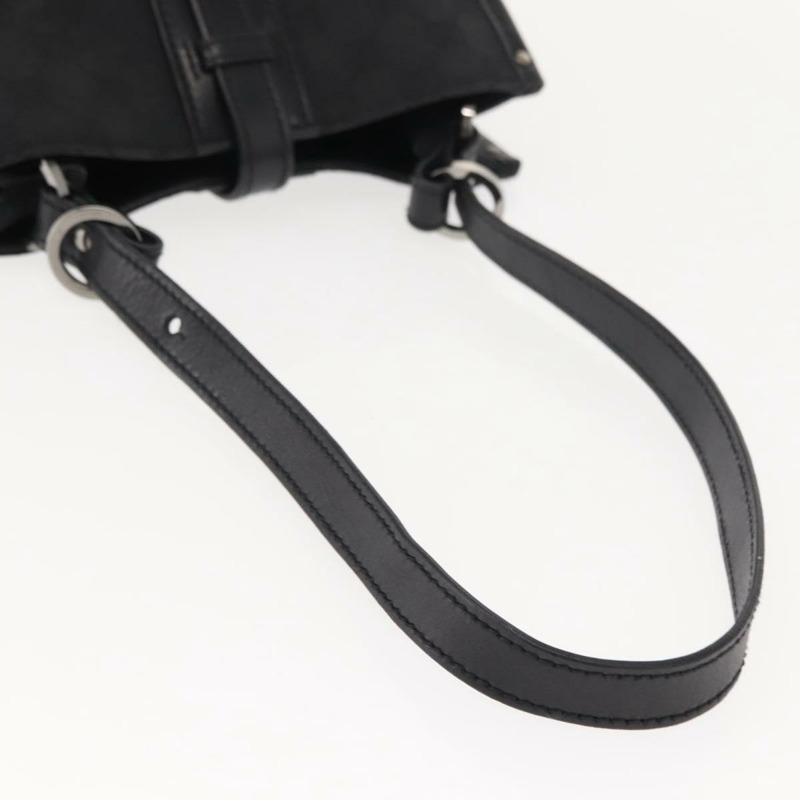 【日本直送】GUCCI GG帆布肩背包 黑色 銀色 110292 正品 148815-6