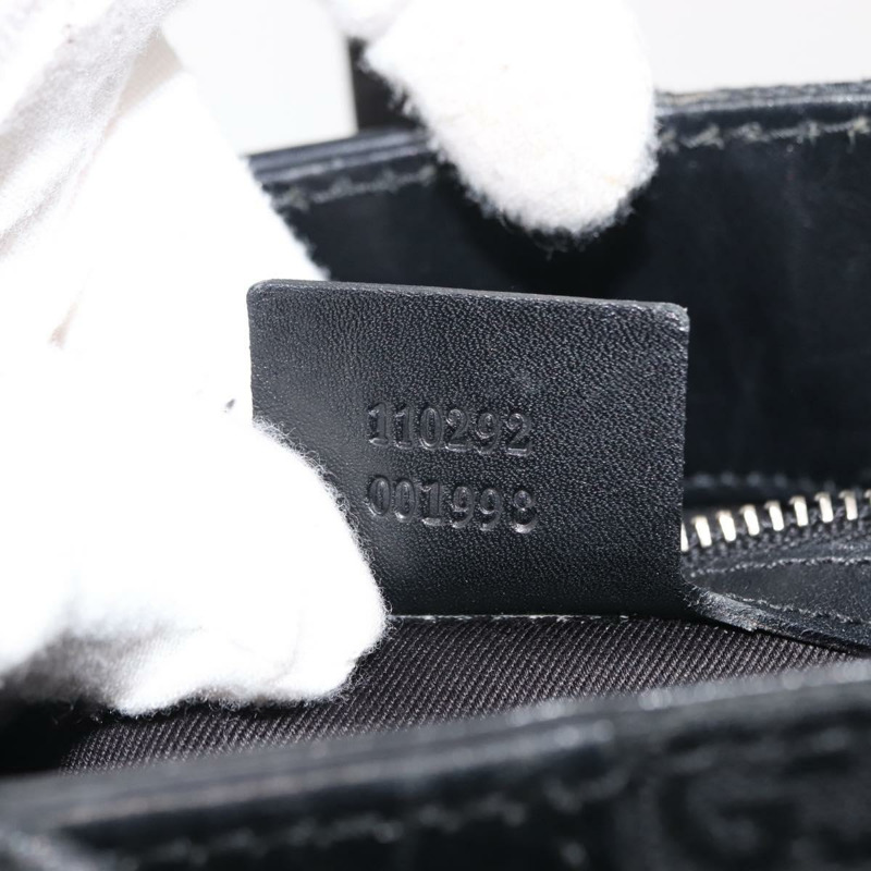 【日本直送】GUCCI GG帆布肩背包 黑色 銀色 110292 正品 148815-11