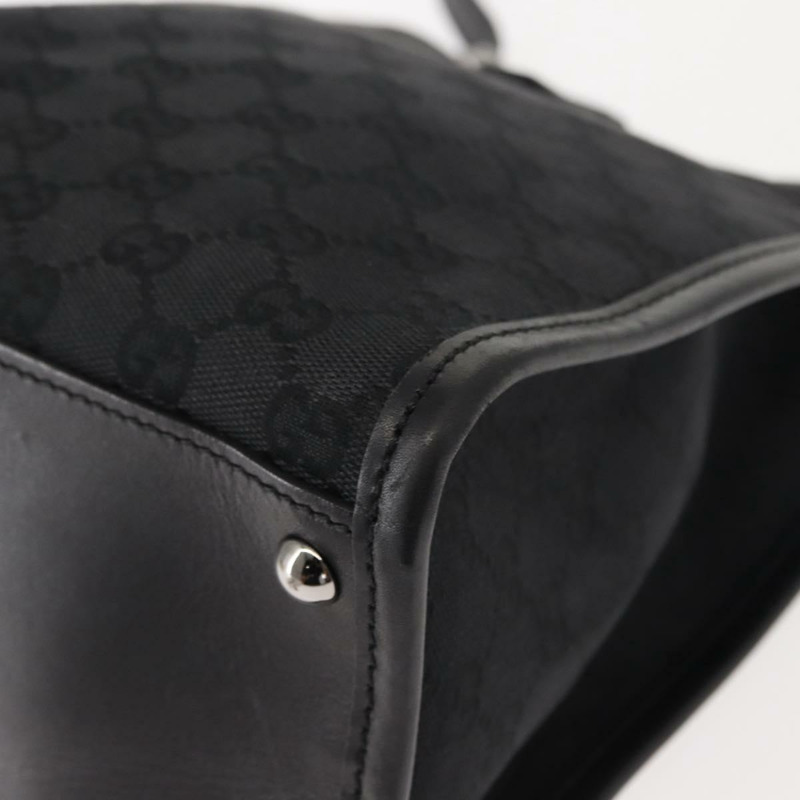 【日本直送】GUCCI GG帆布肩背包 黑色 銀色 110292 正品 148815-13