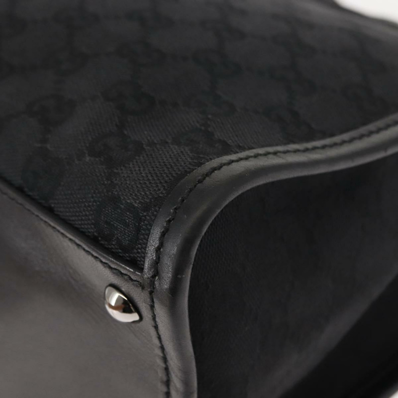 【日本直送】GUCCI GG帆布肩背包 黑色 銀色 110292 正品 148815-15