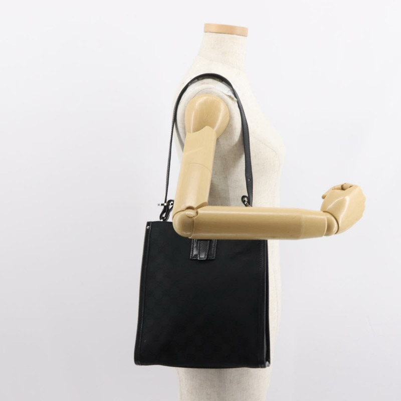 【日本直送】GUCCI GG帆布肩背包 黑色 銀色 110292 正品 148815-19