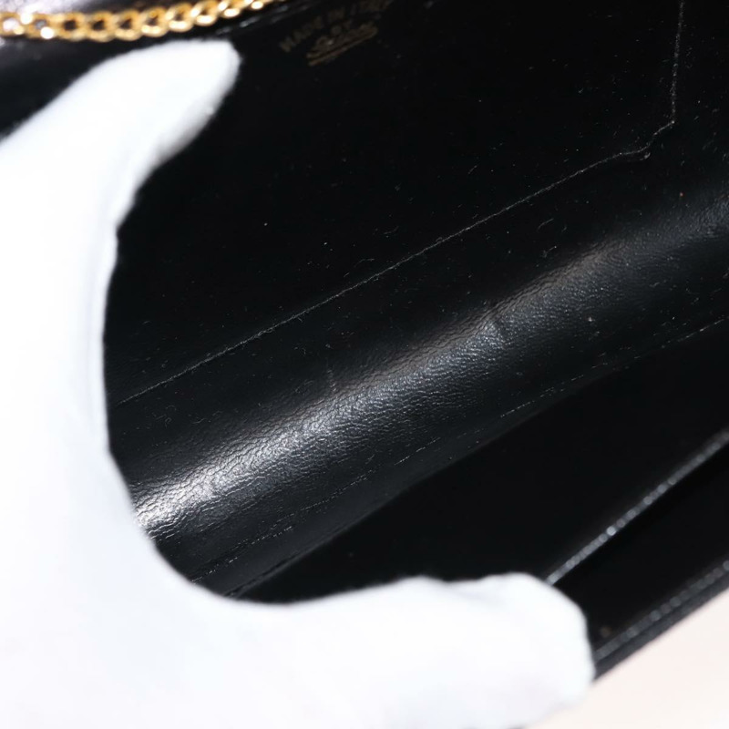 【日本直送】GUCCI 鏈條單肩包 尼龍 黑色 金色 正品 148820-11