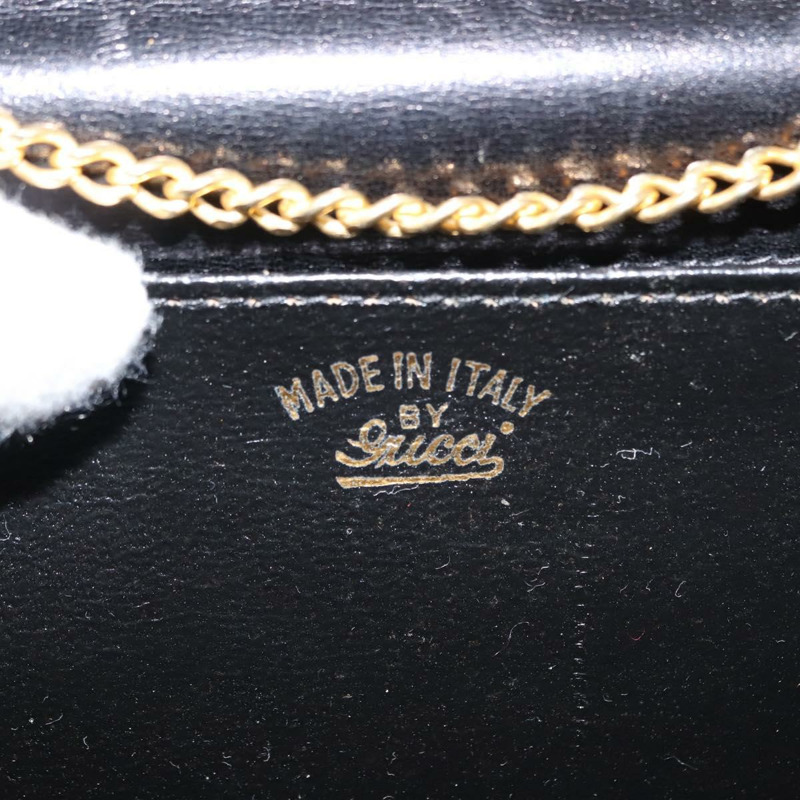 【日本直送】GUCCI 鏈條單肩包 尼龍 黑色 金色 正品 148820-18