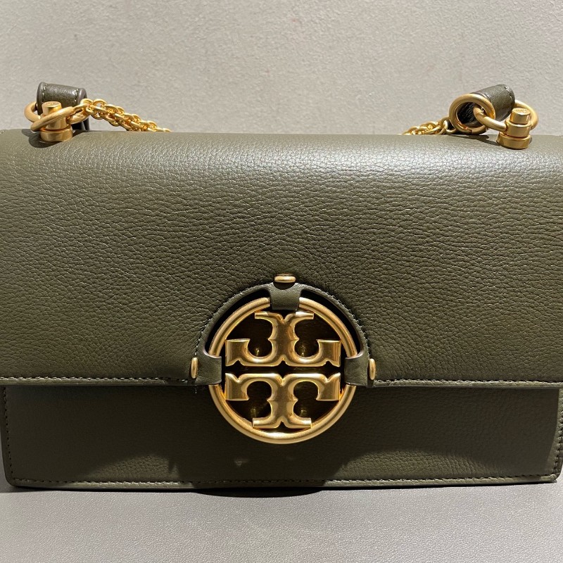 TORY BURCH Miller 編織鏈條肩帶翻蓋開合 粒面牛皮 中號-6