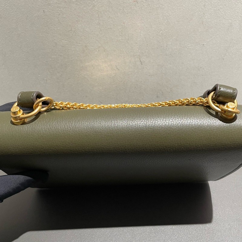 TORY BURCH Miller 編織鏈條肩帶翻蓋開合 粒面牛皮 中號-11