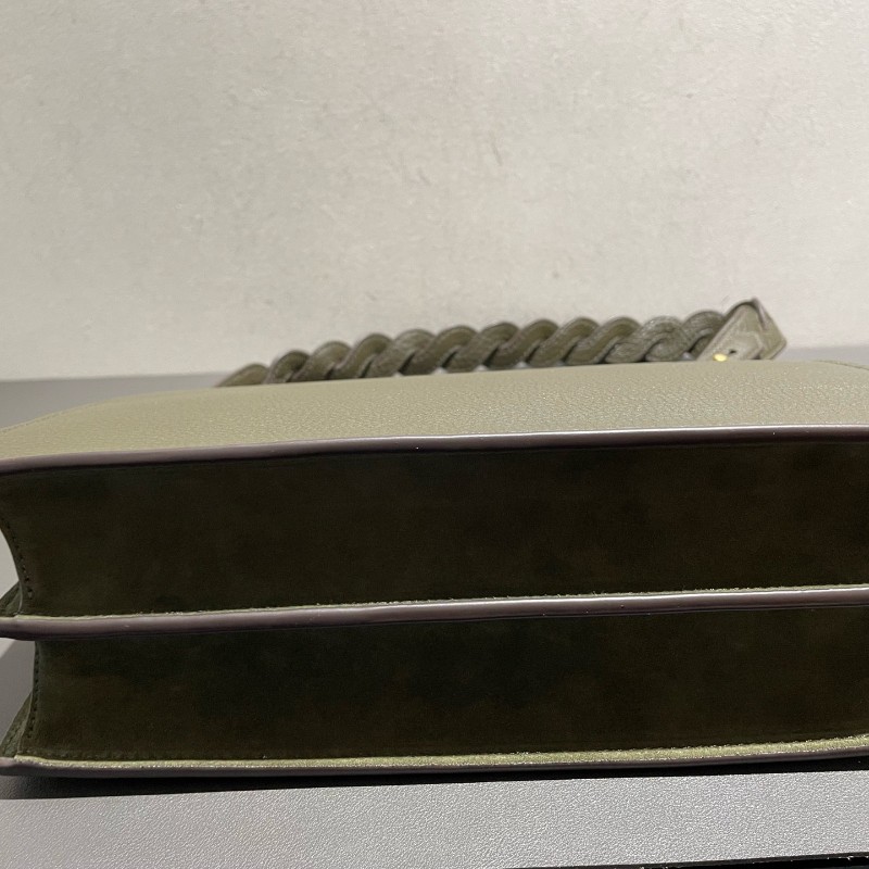 TORY BURCH Miller 編織鏈條肩帶翻蓋開合 粒面牛皮 中號-12