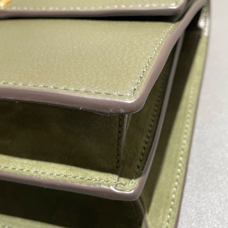 TORY BURCH Miller 編織鏈條肩帶翻蓋開合 粒面牛皮 中號-15