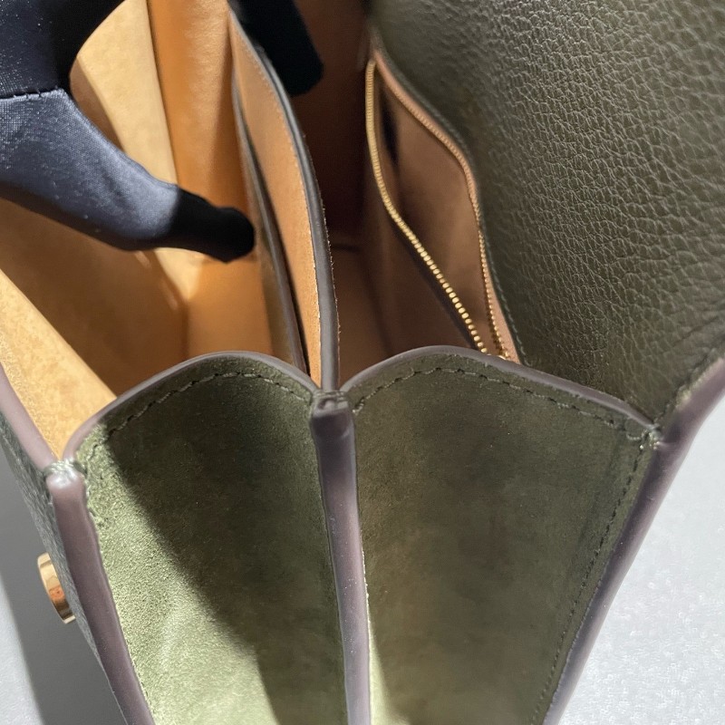 TORY BURCH Miller 編織鏈條肩帶翻蓋開合 粒面牛皮 中號-21