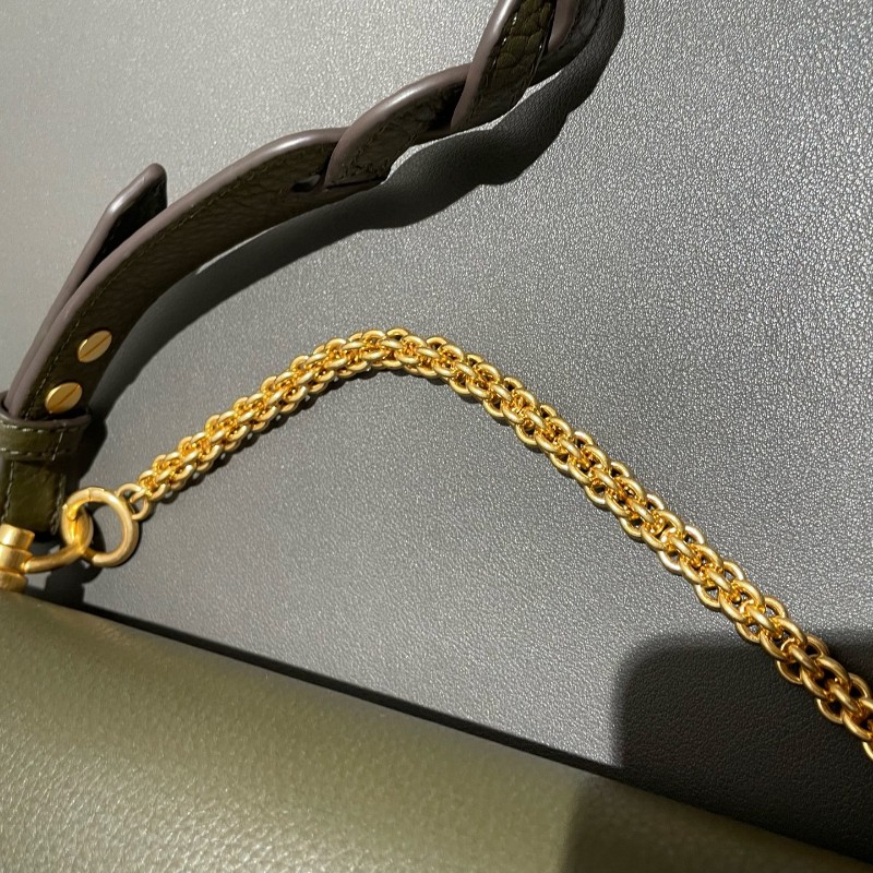 TORY BURCH Miller 編織鏈條肩帶翻蓋開合 粒面牛皮 中號-24