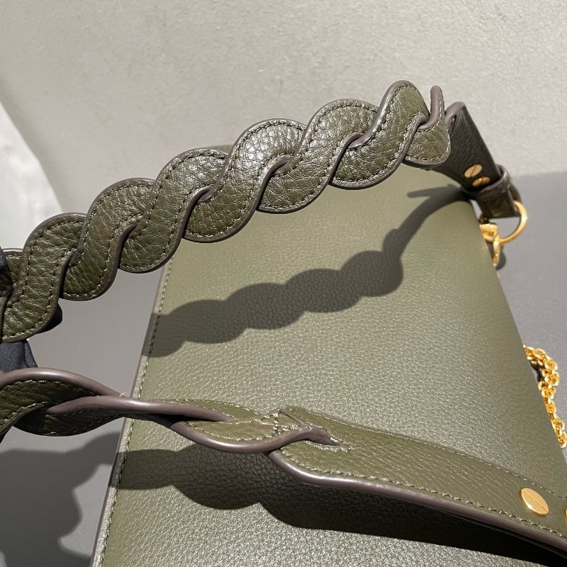 TORY BURCH Miller 編織鏈條肩帶翻蓋開合 粒面牛皮 中號-26