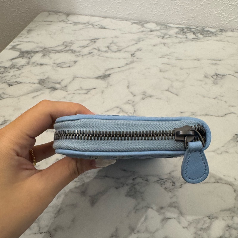 BV水藍色蛇皮ㄇ拉長夾-2