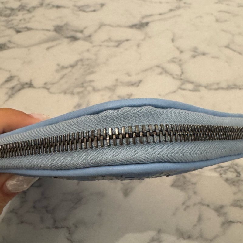 BV水藍色蛇皮ㄇ拉長夾-11