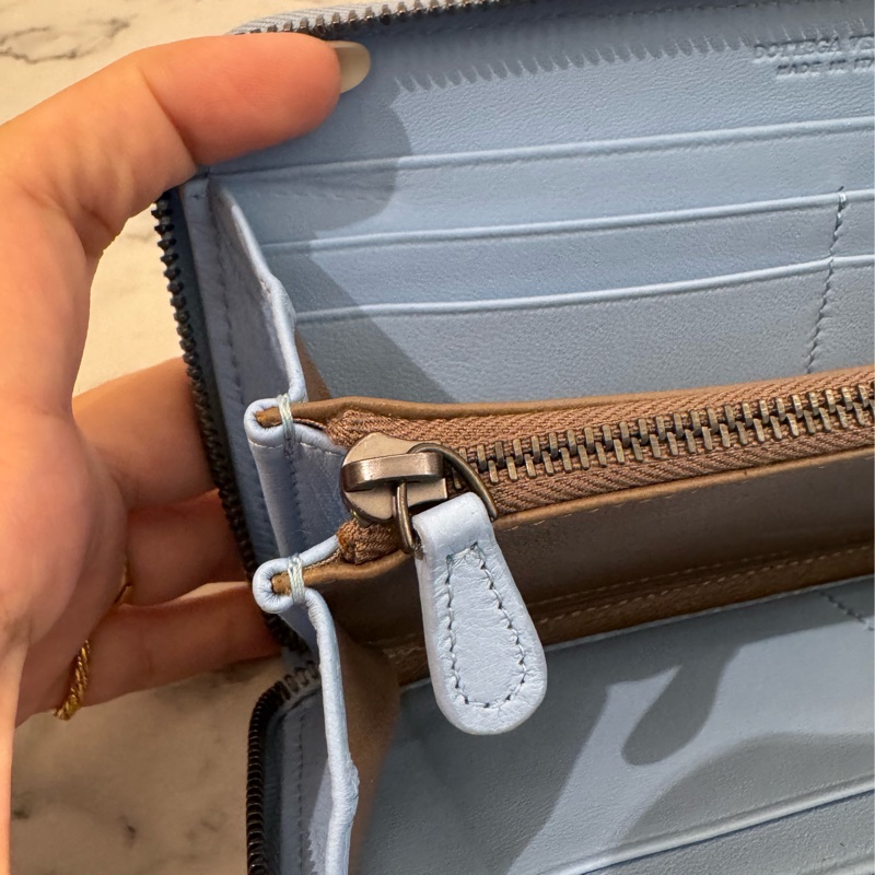 BV水藍色蛇皮ㄇ拉長夾-20