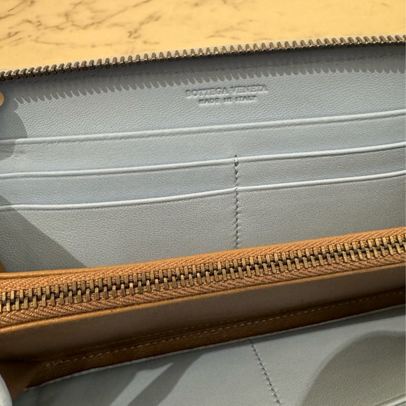 BV水藍色蛇皮ㄇ拉長夾-21