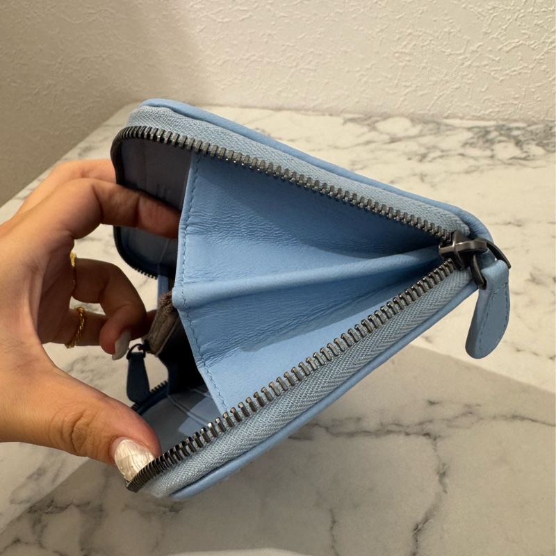 BV水藍色蛇皮ㄇ拉長夾-27