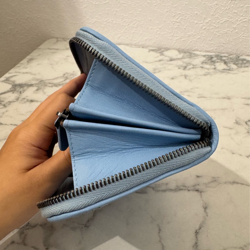 BV水藍色蛇皮ㄇ拉長夾-28