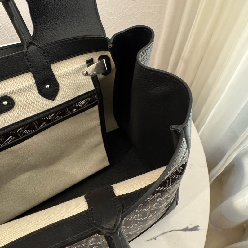 Gouard黑皮革咖pvc手提公事包💼-20