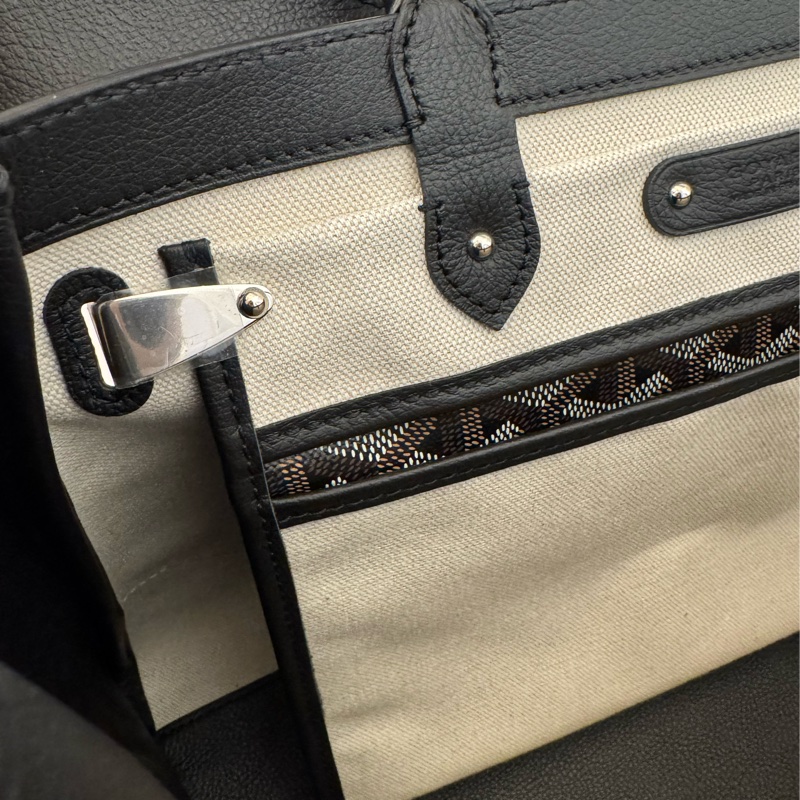 Gouard黑皮革咖pvc手提公事包💼-22