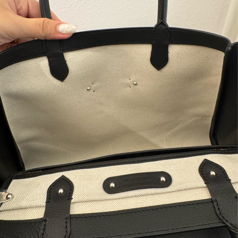 Gouard黑皮革咖pvc手提公事包💼-23