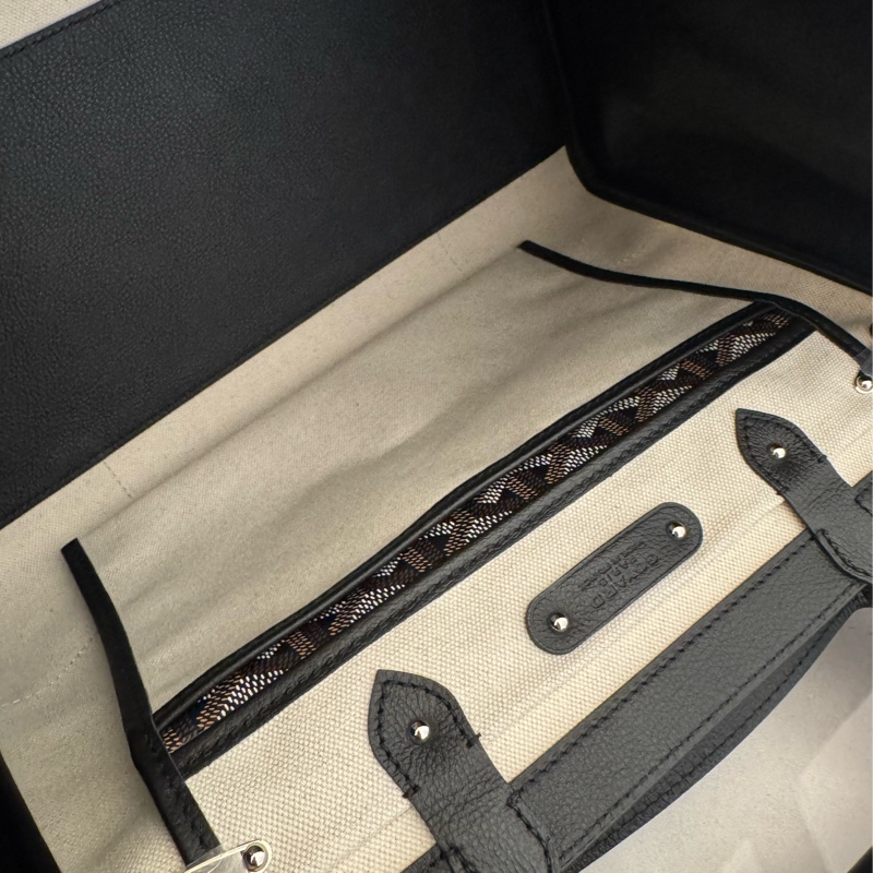 Gouard黑皮革咖pvc手提公事包💼-27