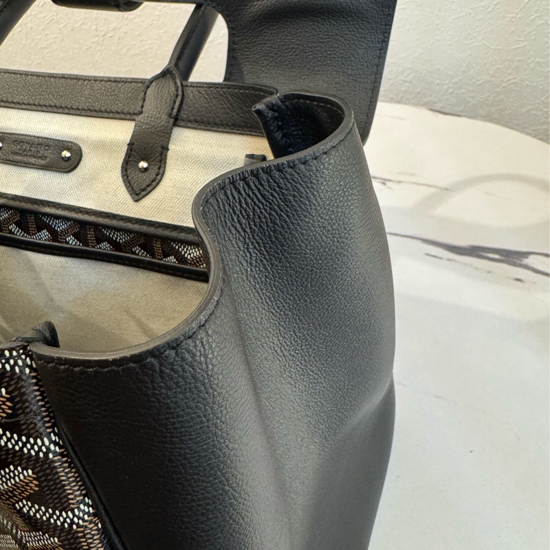 Gouard黑皮革咖pvc手提公事包💼-33