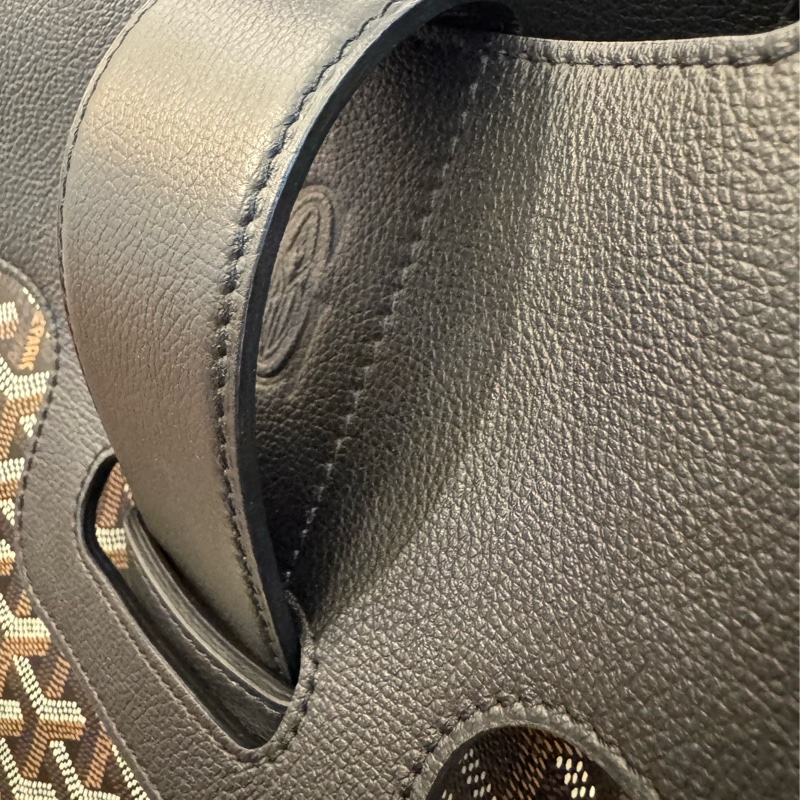 Gouard黑皮革咖pvc手提公事包💼-37