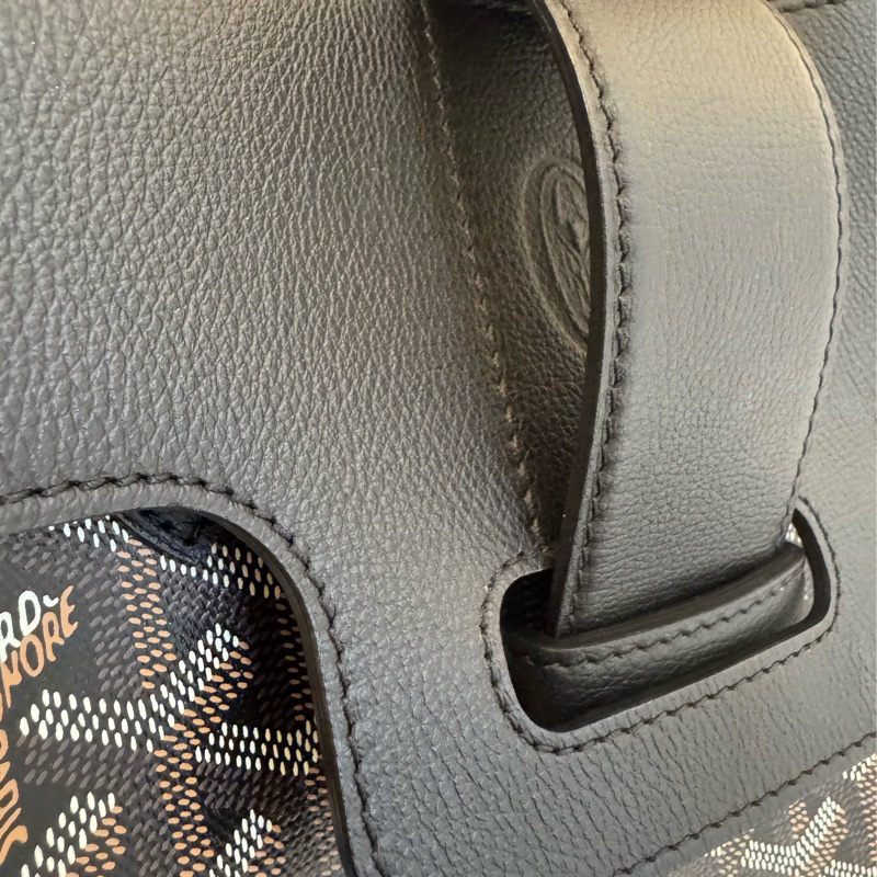 Gouard黑皮革咖pvc手提公事包💼-38