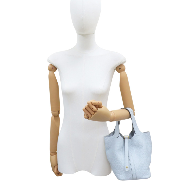 藍色 TC牛皮 Picotin Lock 18 手提包 Z刻 金扣【HERMES 愛馬仕】 Z刻-7