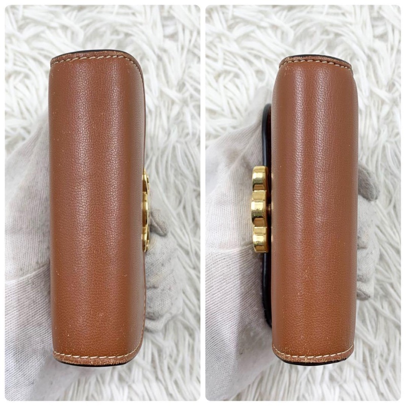 🌷放Celine 凱旋門棕色短夾錢包 ｜經典花紋✦fufu style 精品✦ 氣質款｜-3