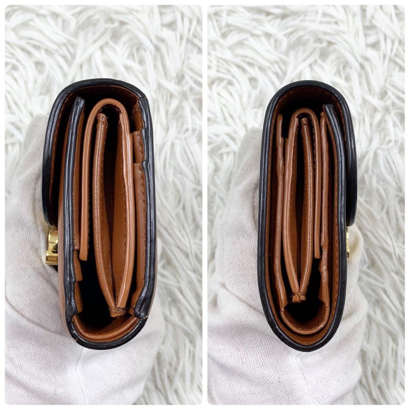 🌷放Celine 凱旋門棕色短夾錢包 ｜經典花紋✦fufu style 精品✦ 氣質款｜-4