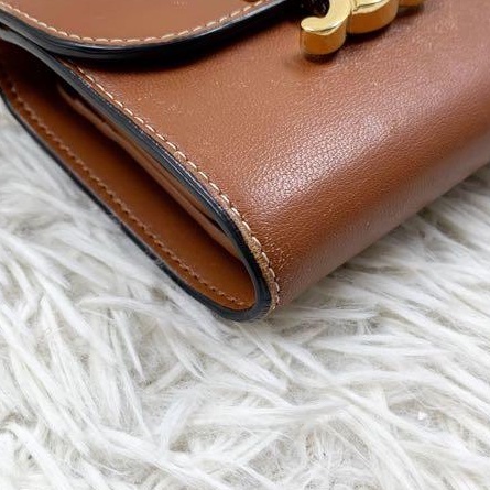 🌷放Celine 凱旋門棕色短夾錢包 ｜經典花紋✦fufu style 精品✦ 氣質款｜-9