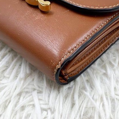 🌷放Celine 凱旋門棕色短夾錢包 ｜經典花紋✦fufu style 精品✦ 氣質款｜-11