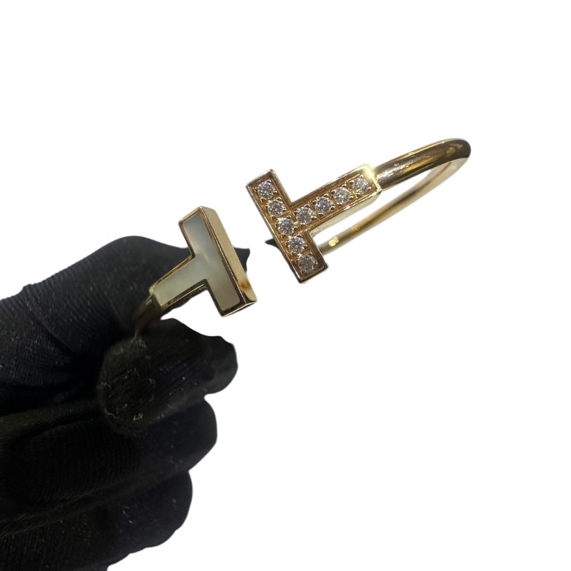 【美收精品】Tiffany T字帶鑽母貝手環 4-438【隔月月中將轉賣至日本 上架期限30天】-6