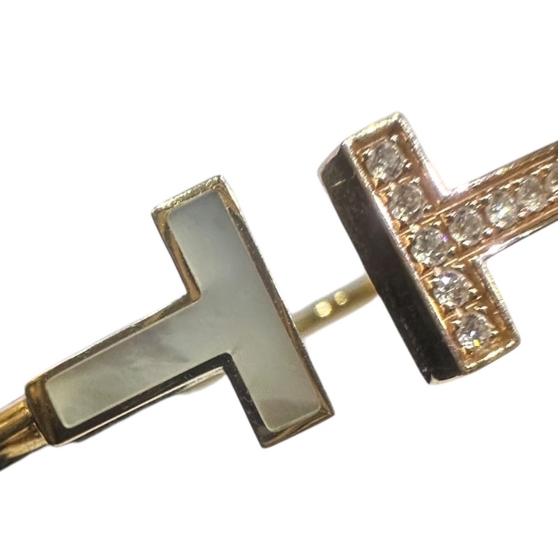 【美收精品】Tiffany T字帶鑽母貝手環 4-438【隔月月中將轉賣至日本 上架期限30天】-7