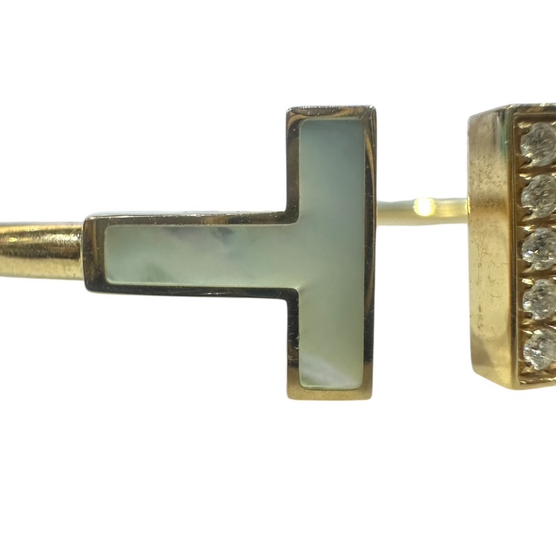 【美收精品】Tiffany T字帶鑽母貝手環 4-438【隔月月中將轉賣至日本 上架期限30天】-11
