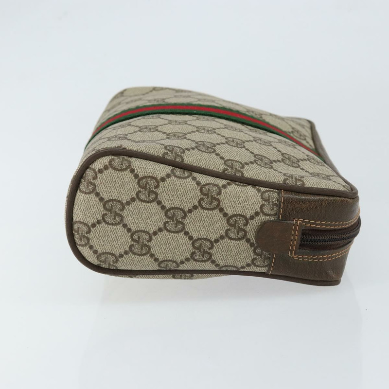 【日本直送】GUCCI GG Supreme Web Sherry Line 手拿包 PVC 米色 正品 BA7254-2