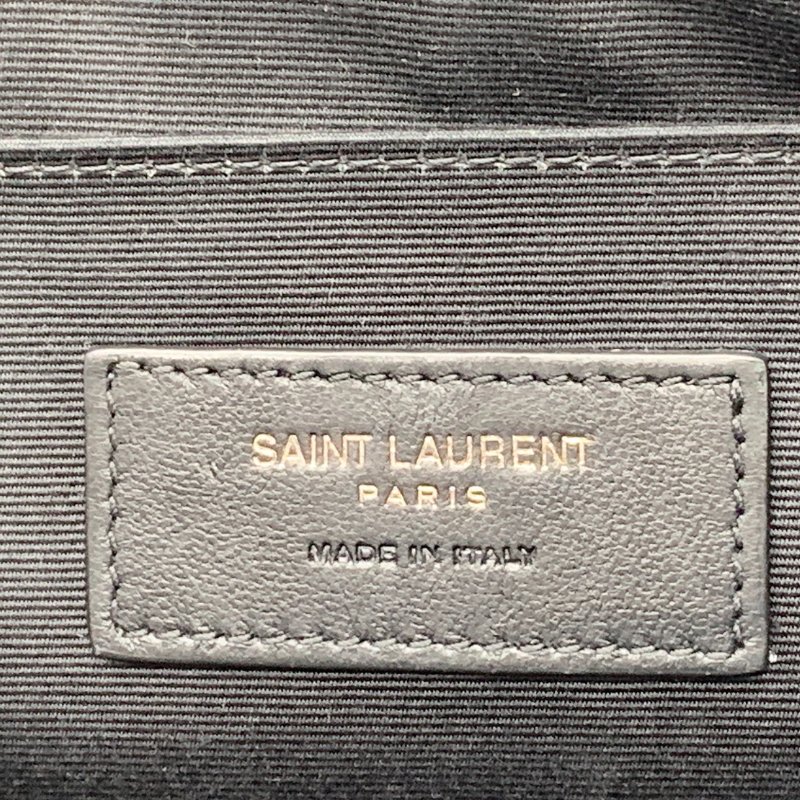 YSL 全新霧面牛皮鱷魚壓紋手拿包-7