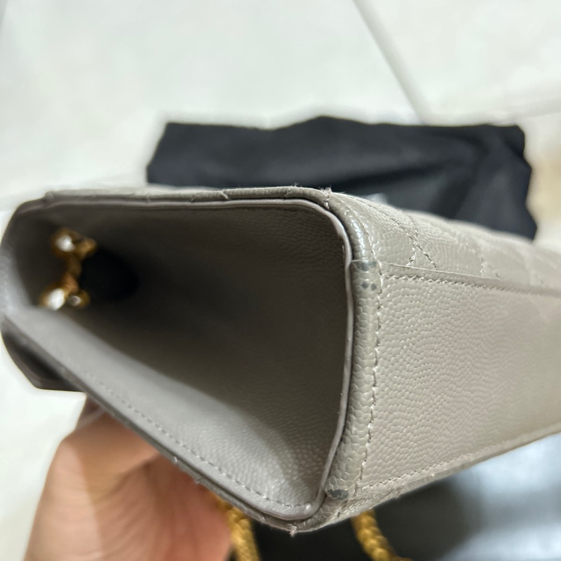 Saint Laurent粒面絎縫小牛皮中型信封袋 YSL ENVELOPE-20