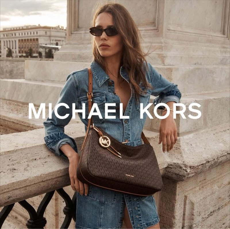 美國MICHAEL KORS 復古刷白腰帶牛仔洋裝洋裝&長版外套-0