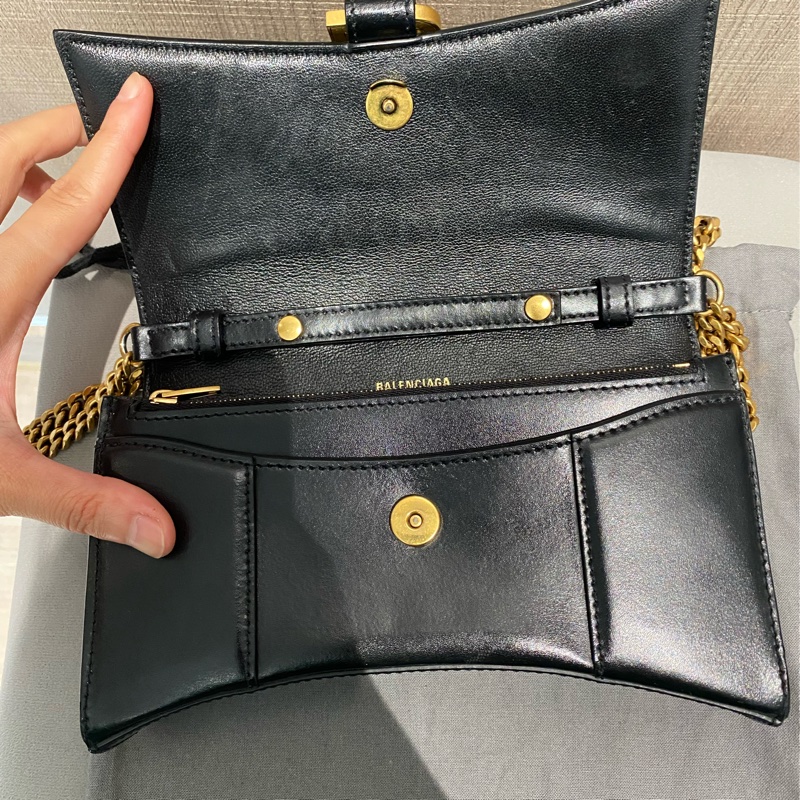 BALENCIAGA Hourglass B字鍊帶手拿/斜背沙漏包-20