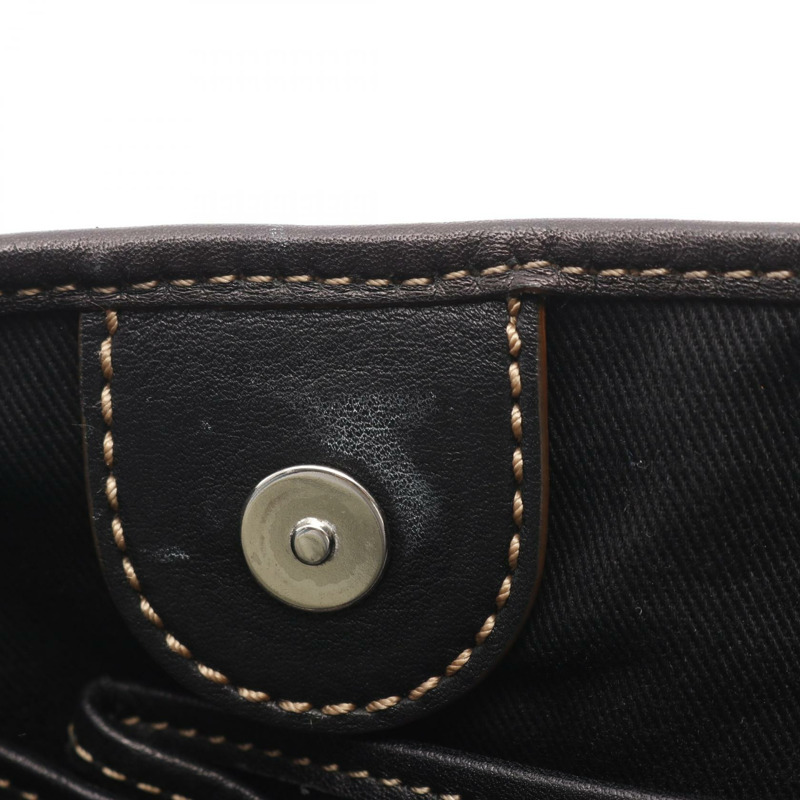 CELINE Macadam 手提包,帆布皮革材質,黑色,二手女款-4