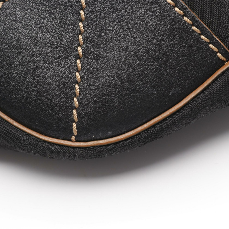 CELINE Macadam 手提包,帆布皮革材質,黑色,二手女款-6