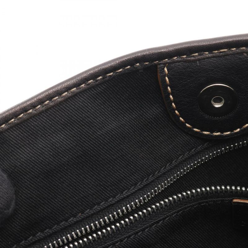 CELINE Macadam 手提包,帆布皮革材質,黑色,二手女款-8