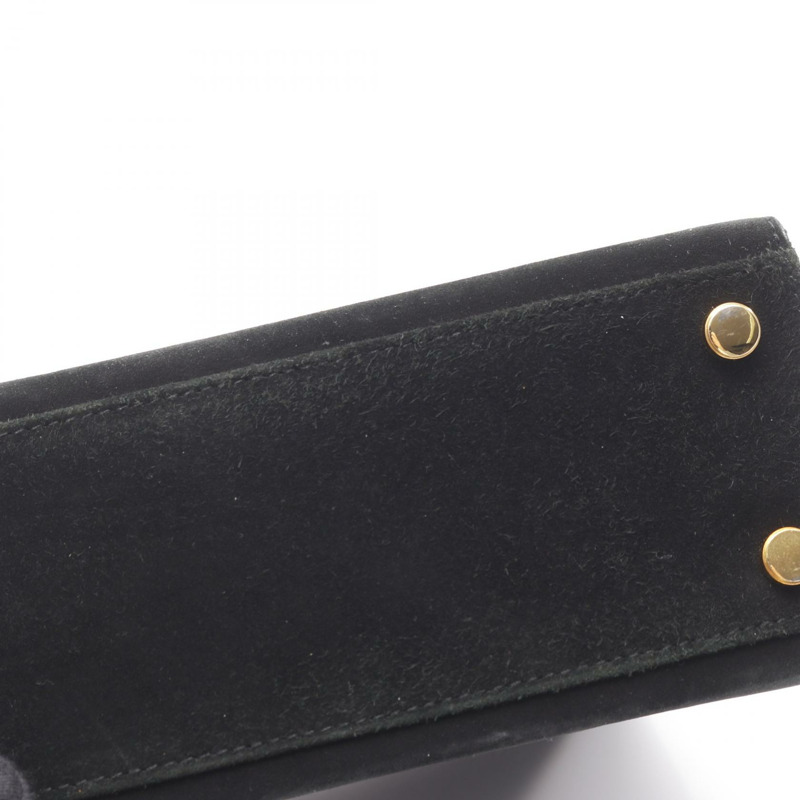 Salvatore Ferragamo Gancini 手提包 21 5672 黑色絨面革布料 二手 女士-7