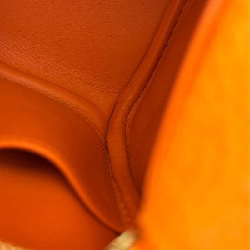 Hermes愛馬仕橘金釦mini lindy-26