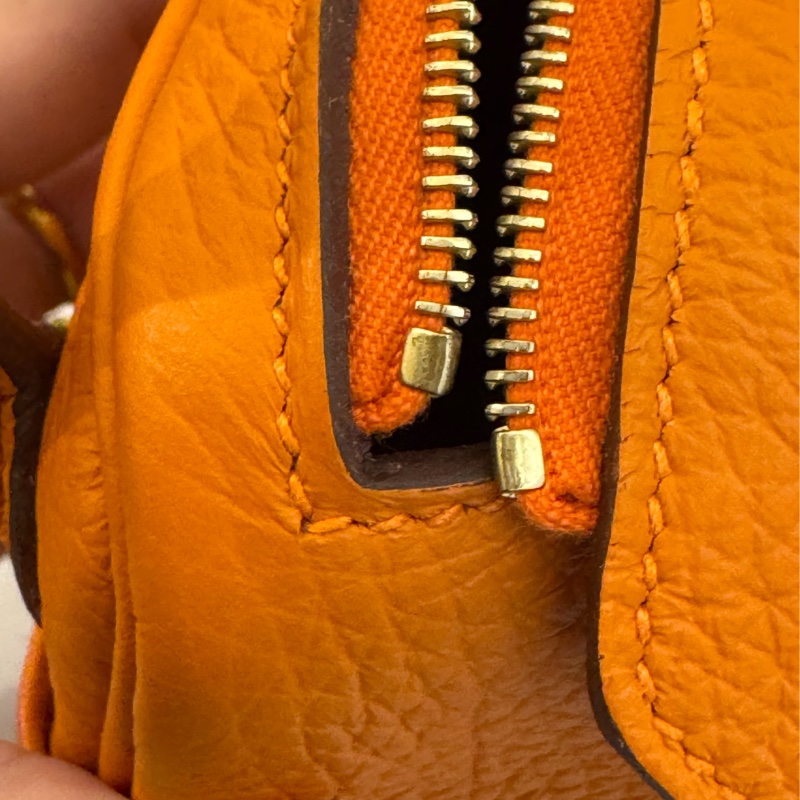 Hermes愛馬仕橘金釦mini lindy-29