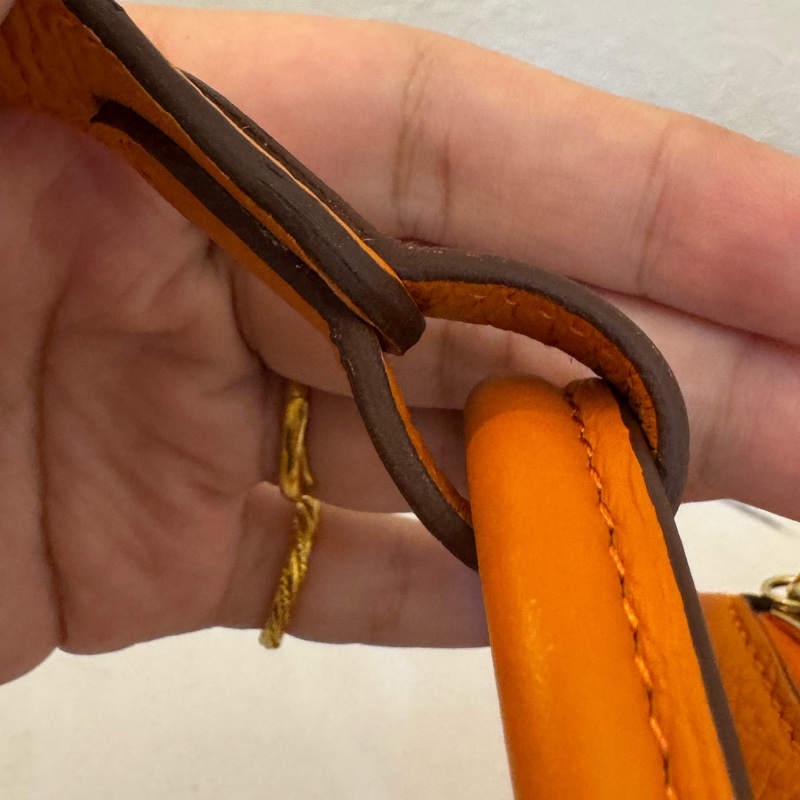Hermes愛馬仕橘金釦mini lindy-31