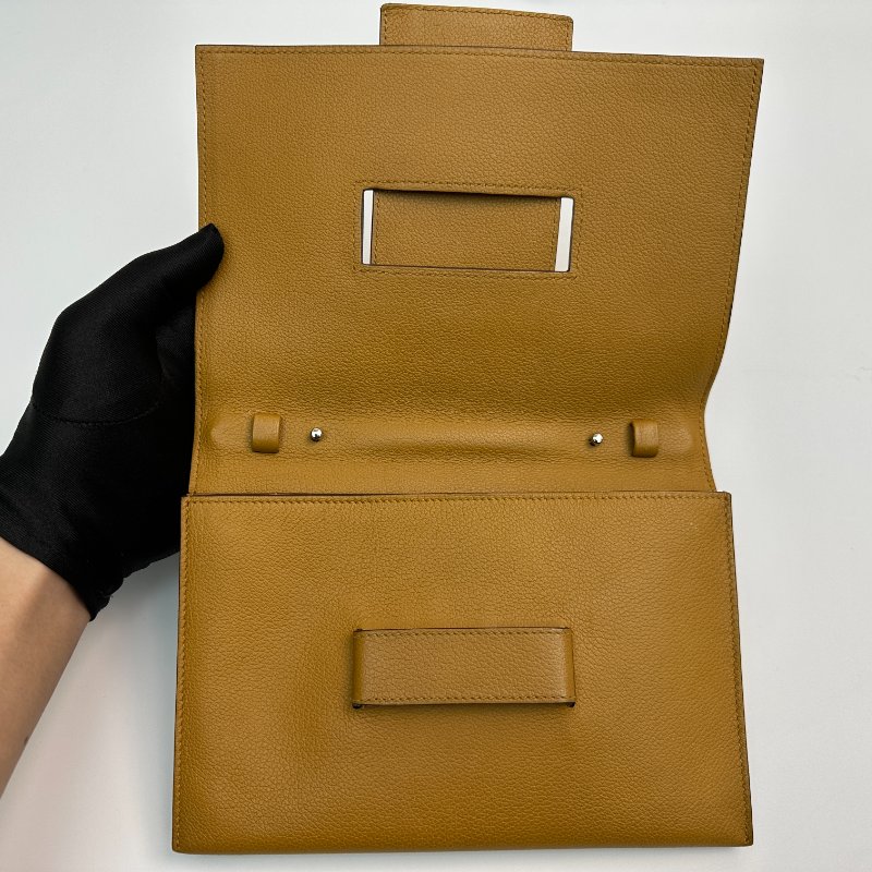 愛馬仕 Passant 手提包，Evercolor 皮革，女士單肩/斜背包，焦糖色-5