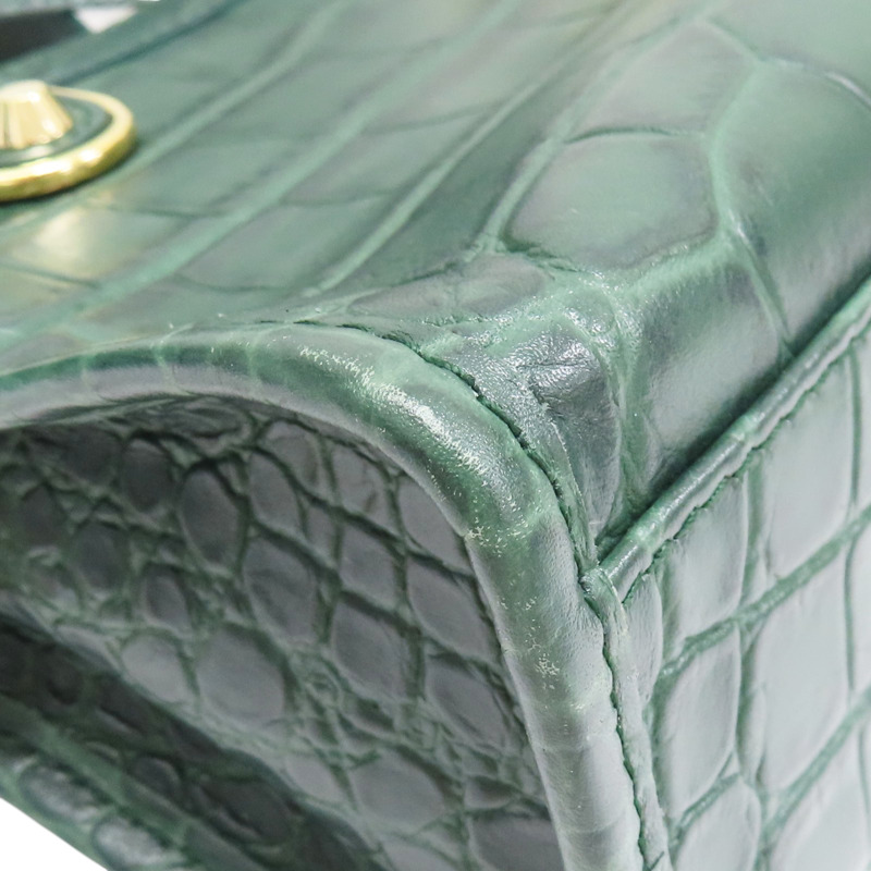 綠色 牛皮 Metallic Edge Mini City 兩用包 390160【BALENCIAGA 巴黎世家】 #390160-8